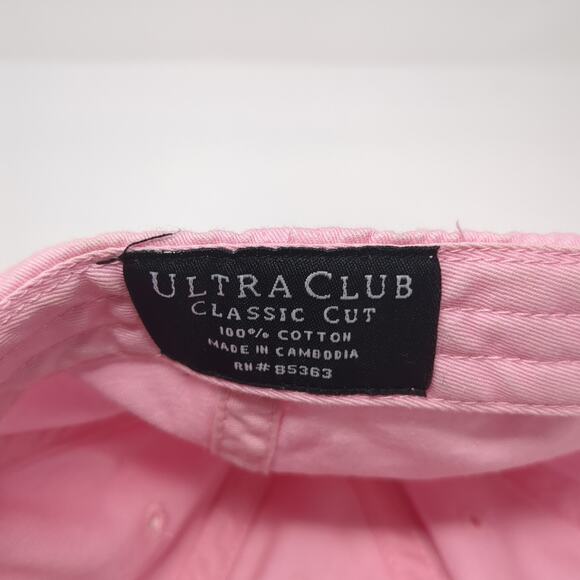 Daytona 1 Slideback Hat Pink One Size Adjustable Embroidered UltraClub - Picture 9 of 9